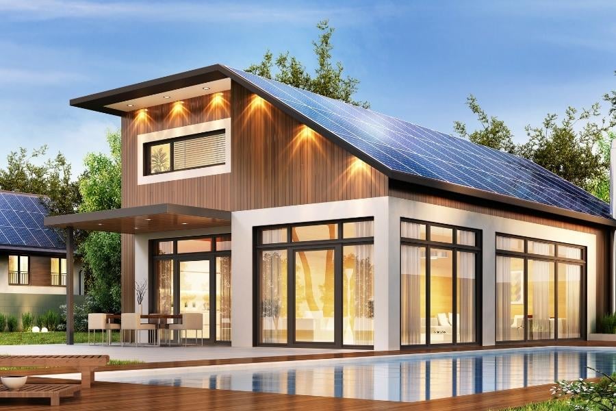 solar panels can help your house achieve an attractive modern look.
