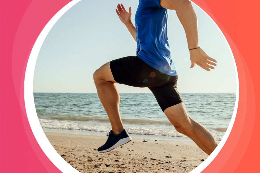 Running on the beach